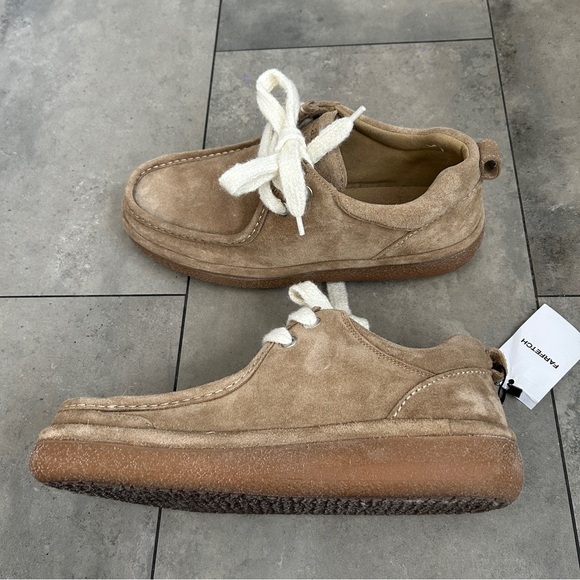 NEW AMI Paris moc toe derby suede tan neutral loafer shoes size 46 or 13 USA main image 3